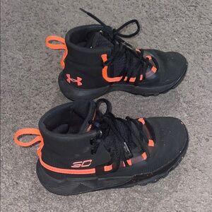 Under Armour Black and Orange Sneakers with Athletic Silhouette